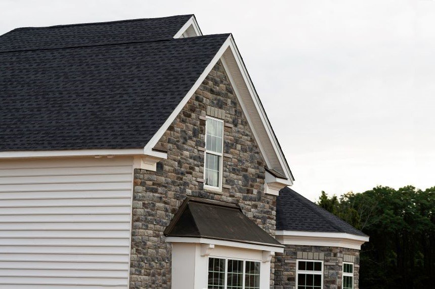 Griffin Roofing and Exteriors newly installed roof on residential home